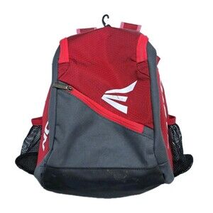 Easton Youth Game Ready Bat Baseball Backpack Equipment Bag Red Gray